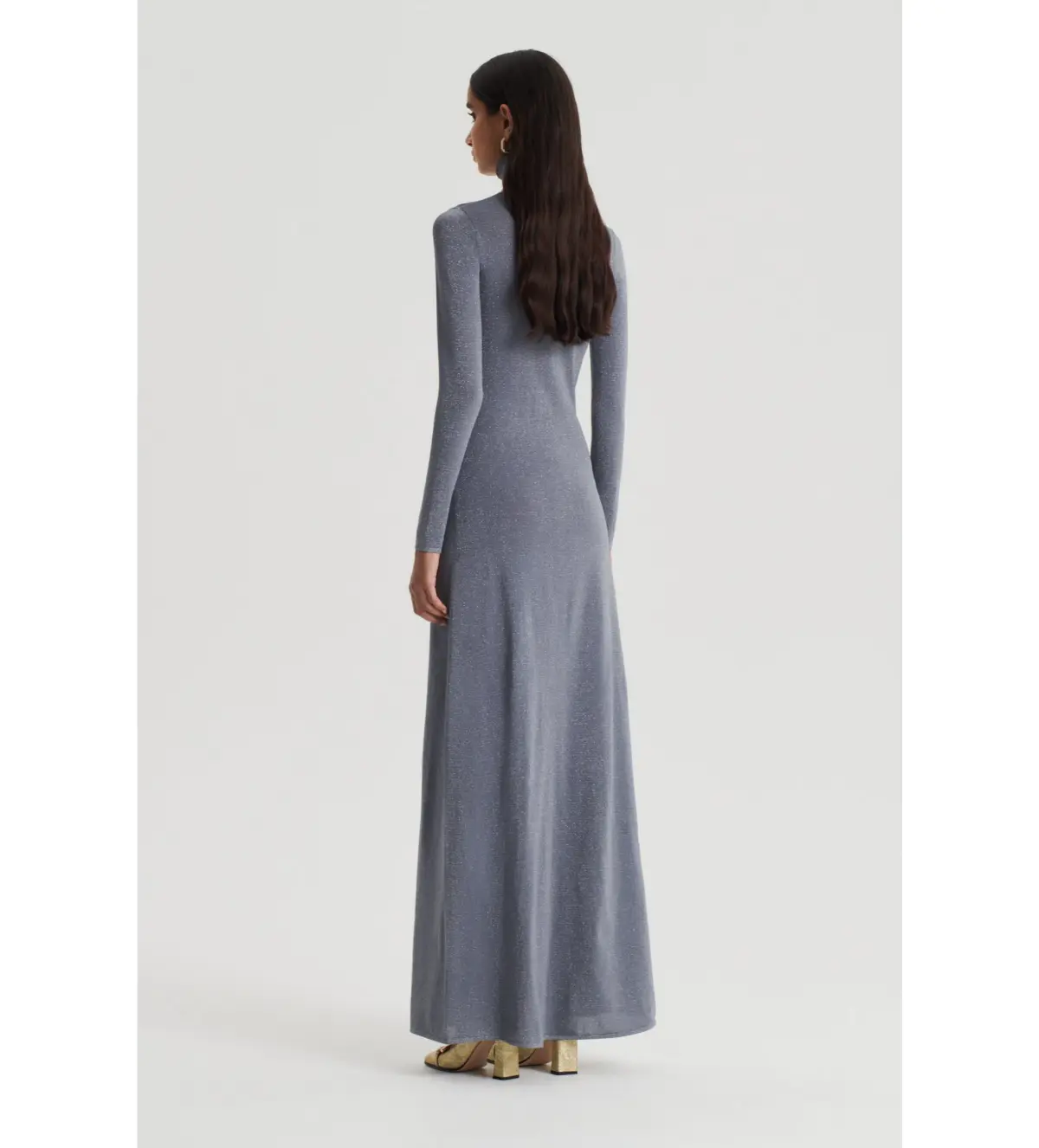 Scanlan Theodore Sparkle Gather Dress Silver Size 8  - Image 2