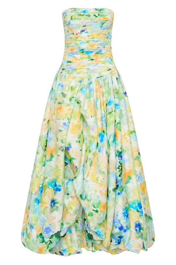 Aje Violette Bubble hem Maxi Dress Floral Haze Size 10 - Image 6