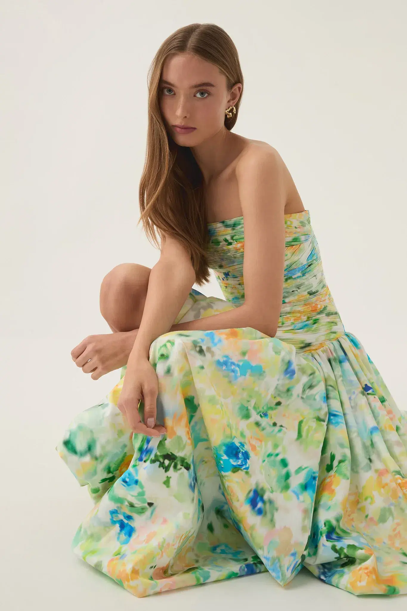 Aje Violette Bubble hem Maxi Dress Floral Haze Size 10 - Image 3