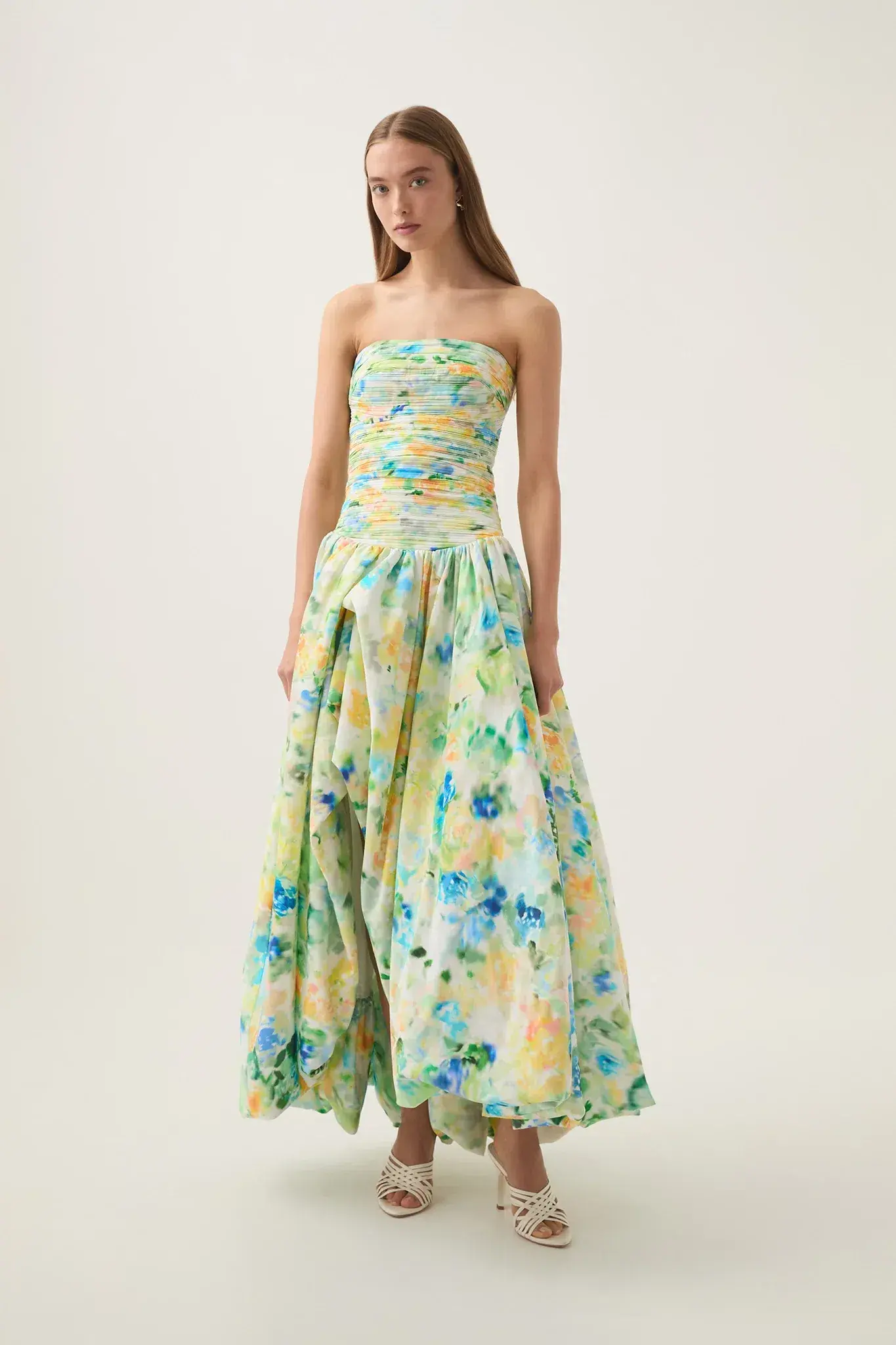 Aje Violette Bubble hem Maxi Dress Floral Haze Size 10 - Image 1