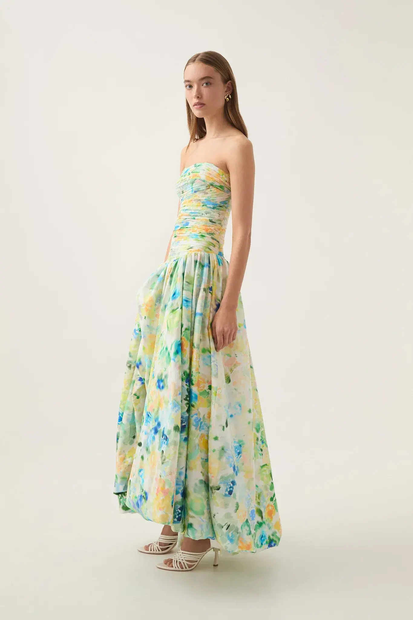 Aje Violette Bubble hem Maxi Dress Floral Haze Size 10 - Image 4