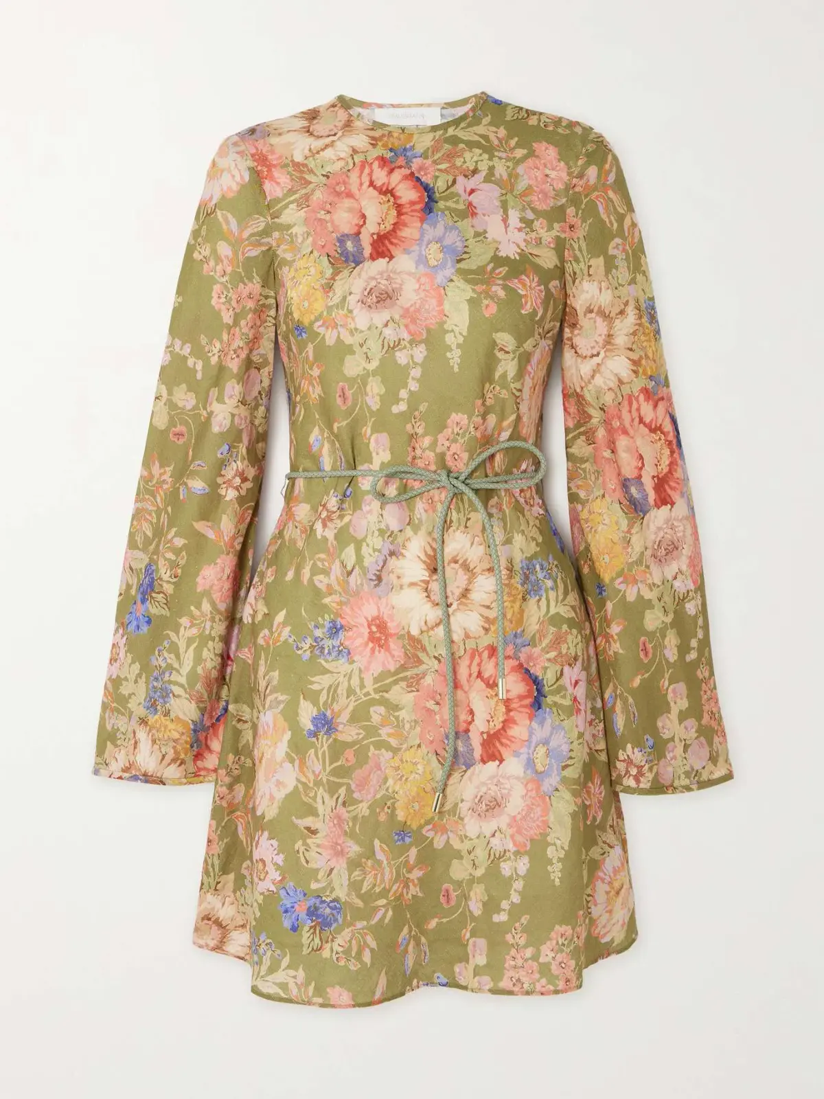 Zimmermann August Belted  Mini Dress Floral Size 2/Au 12 - Image 3