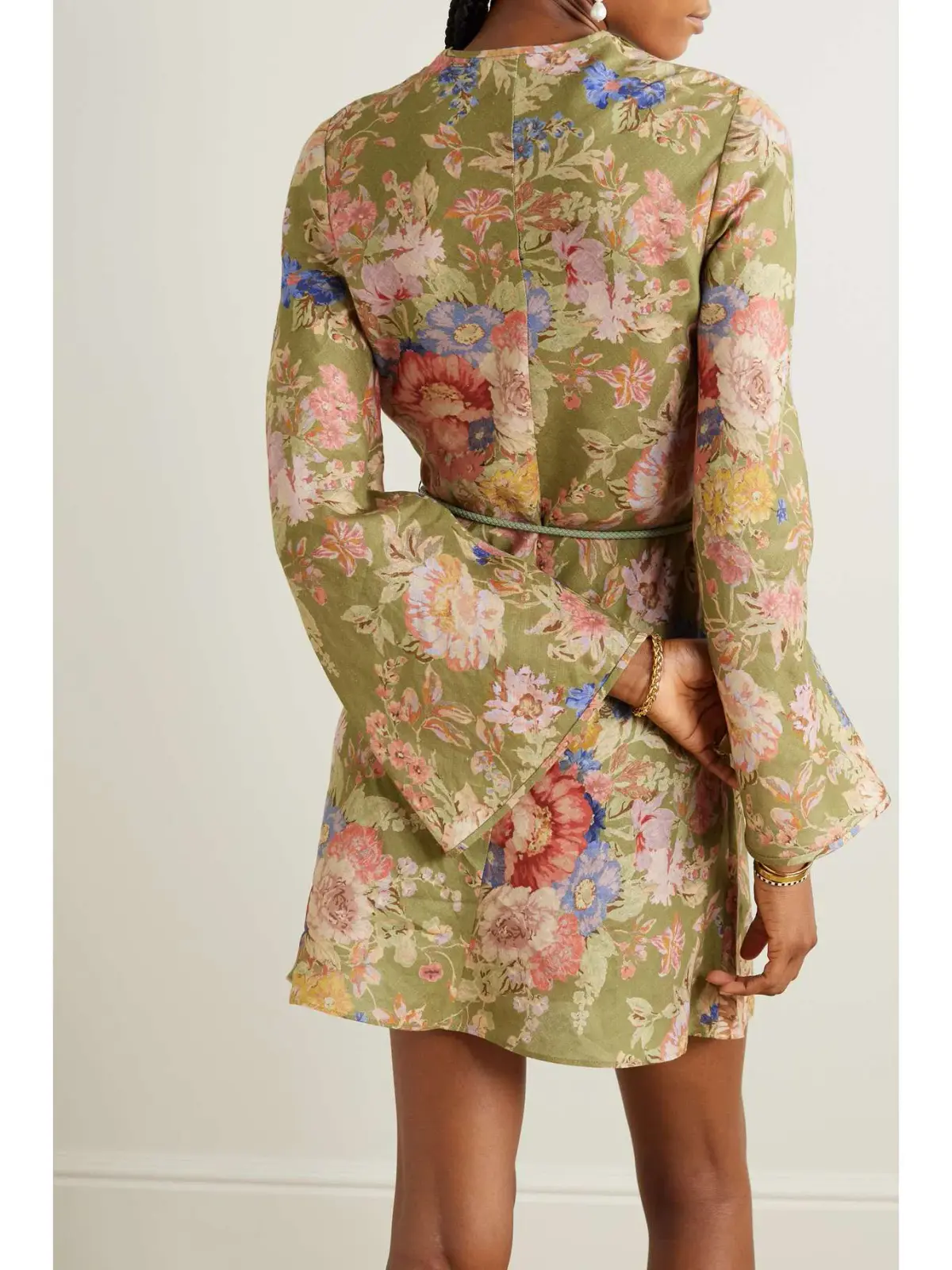 Zimmermann August Belted  Mini Dress Floral Size 2/Au 12 - Image 2