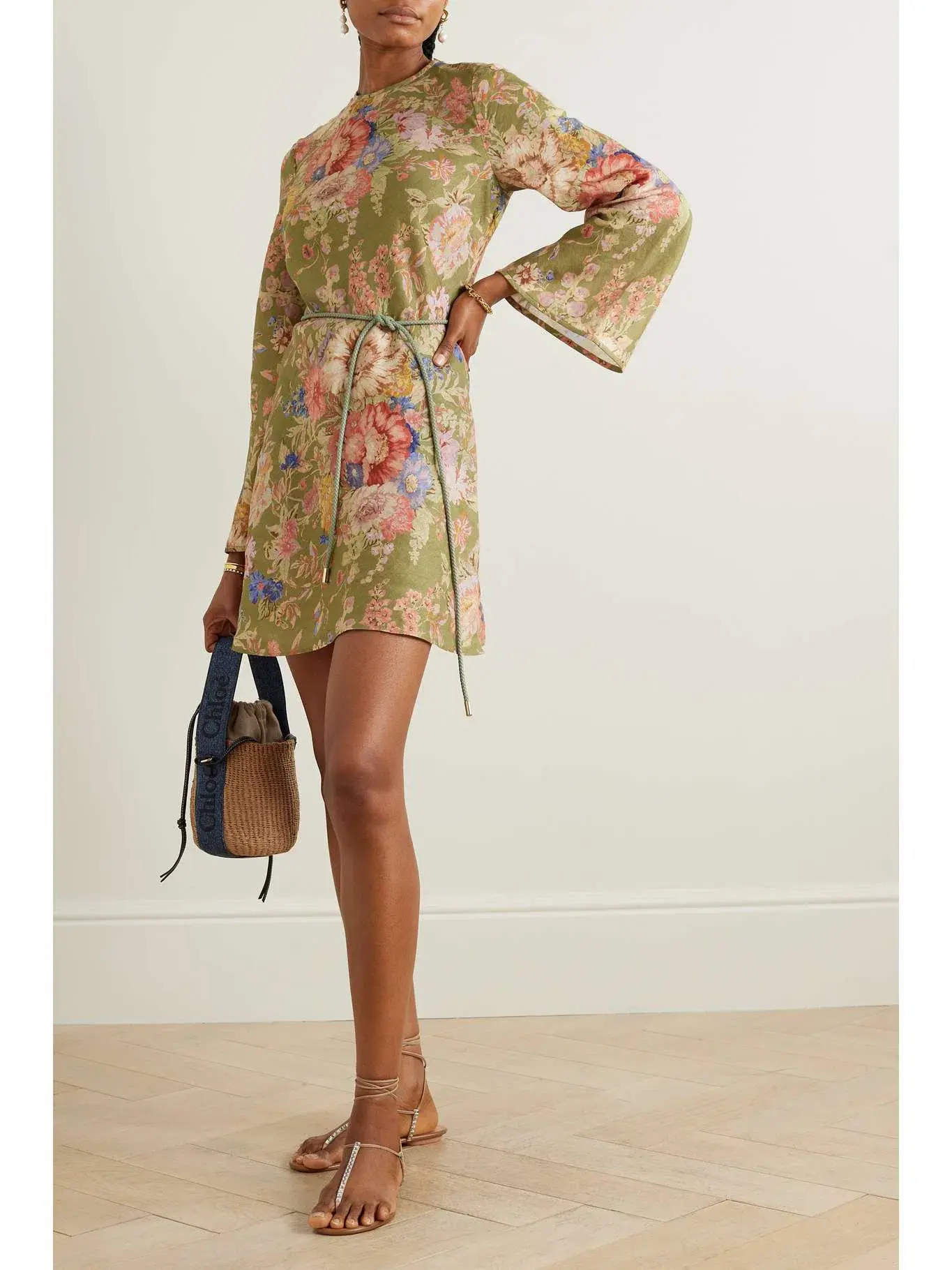 Zimmermann August Belted  Mini Dress Floral Size 2/Au 12 - Image 1