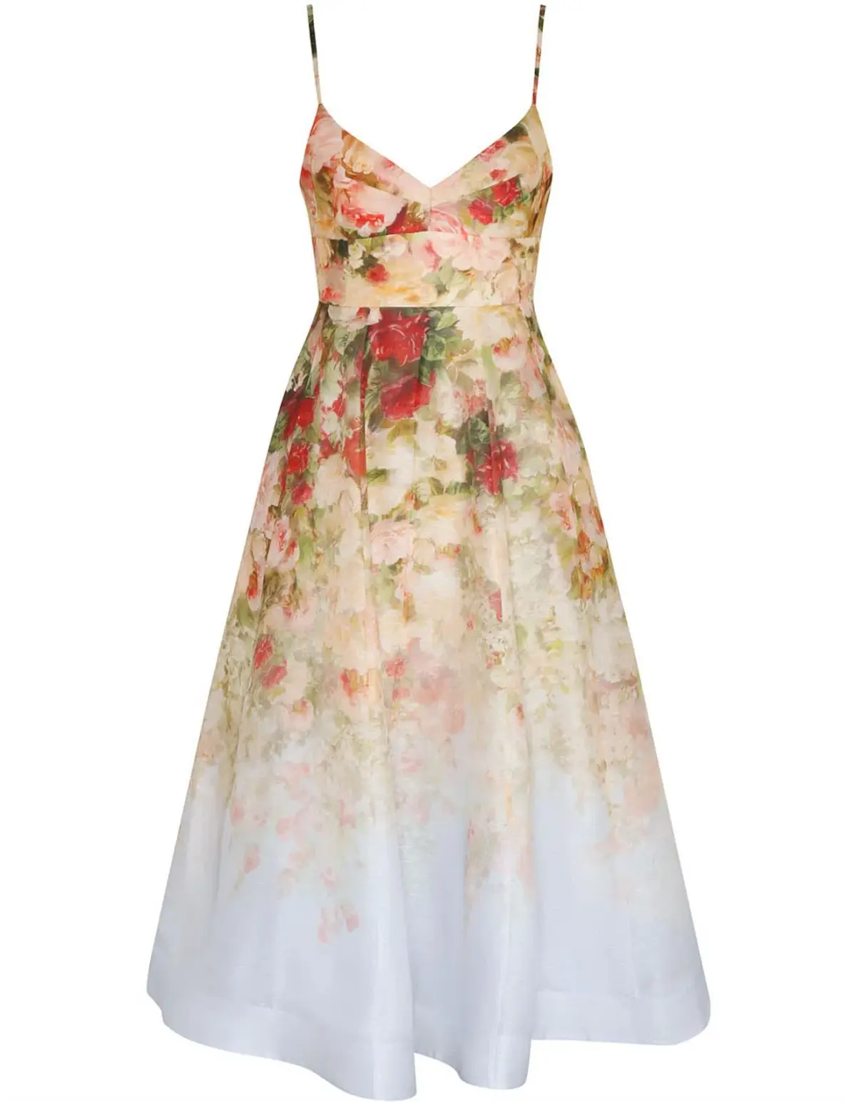 Zimmermann Luminosity Picnic Midi Dress Rosy Garden Print Size 3 / AU 14 - Image 3