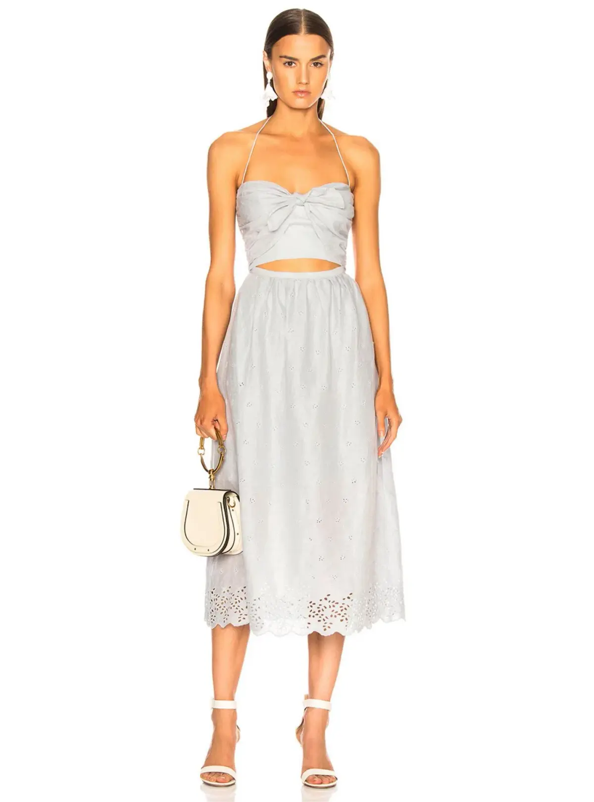 Zimmermann Iris Picnic Midi Dress Light Blue Size 2 / AU 12 - Image 1