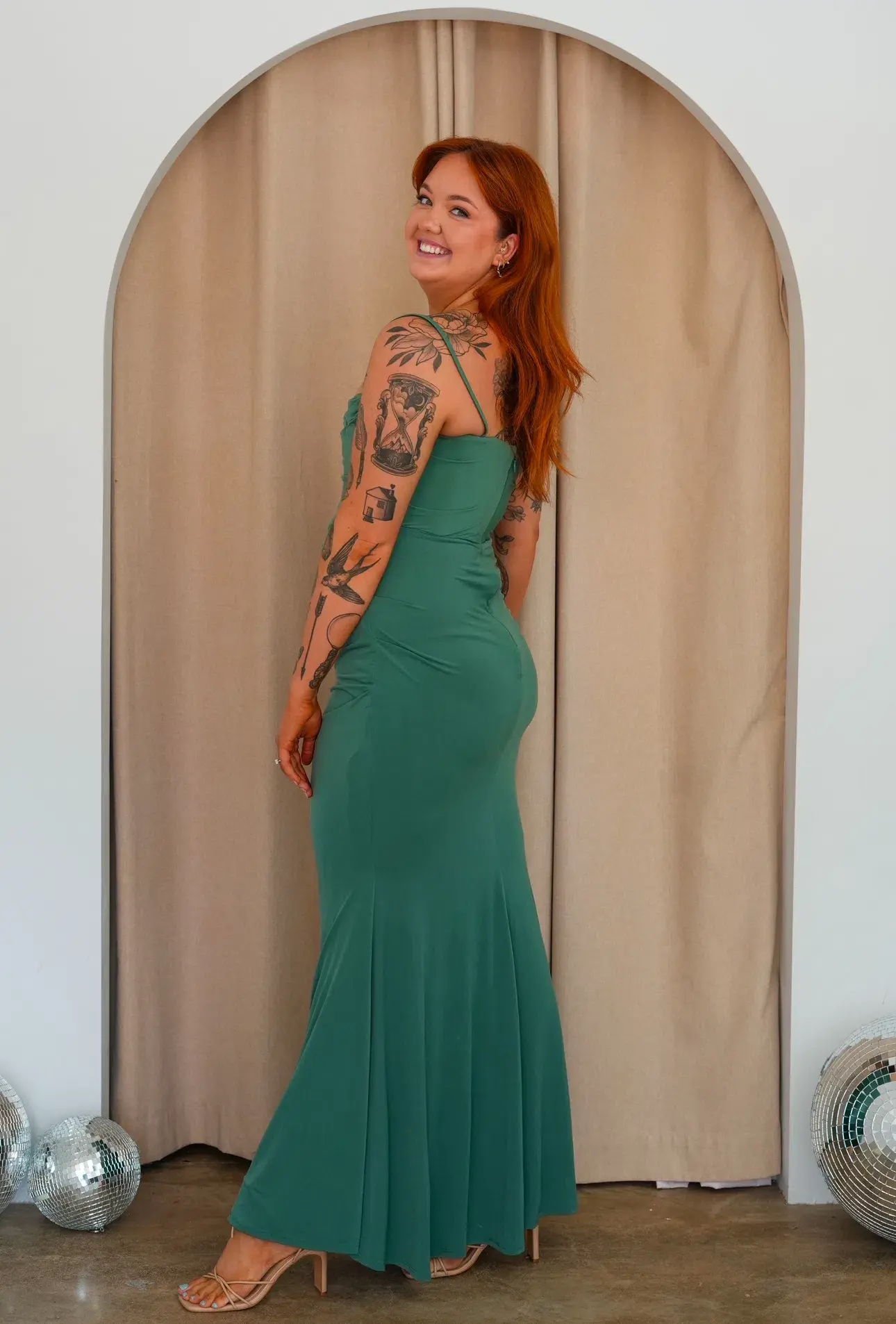 House of CB Milena Corset Maxi Dress Forest Size 12 - Image 3