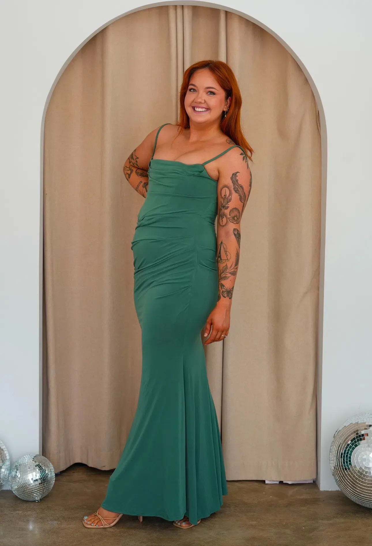 House of CB Milena Corset Maxi Dress Forest Size 12 - Image 2
