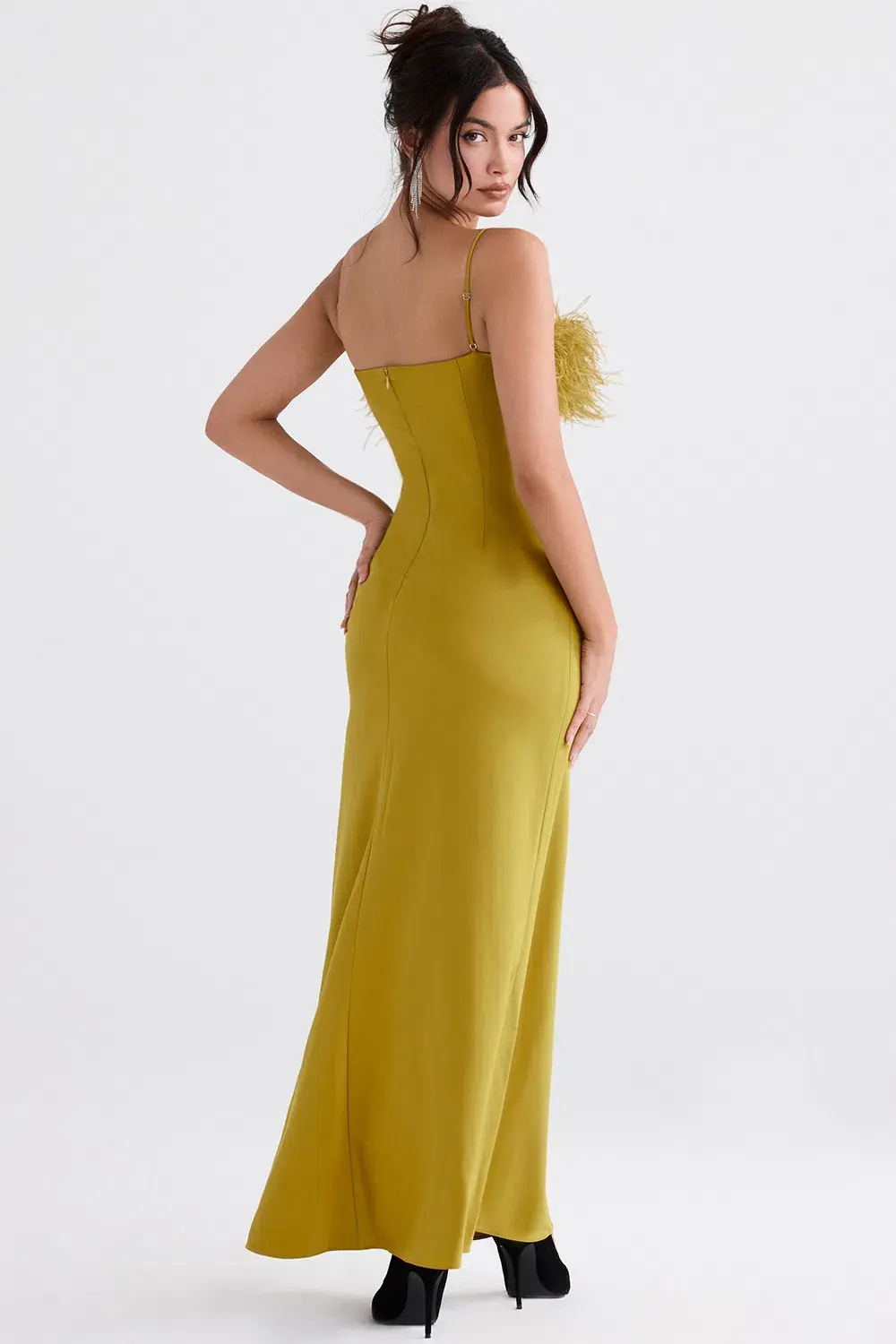 House of CB Renee Maxi Dress Chartreuse Size 12 - Image 3