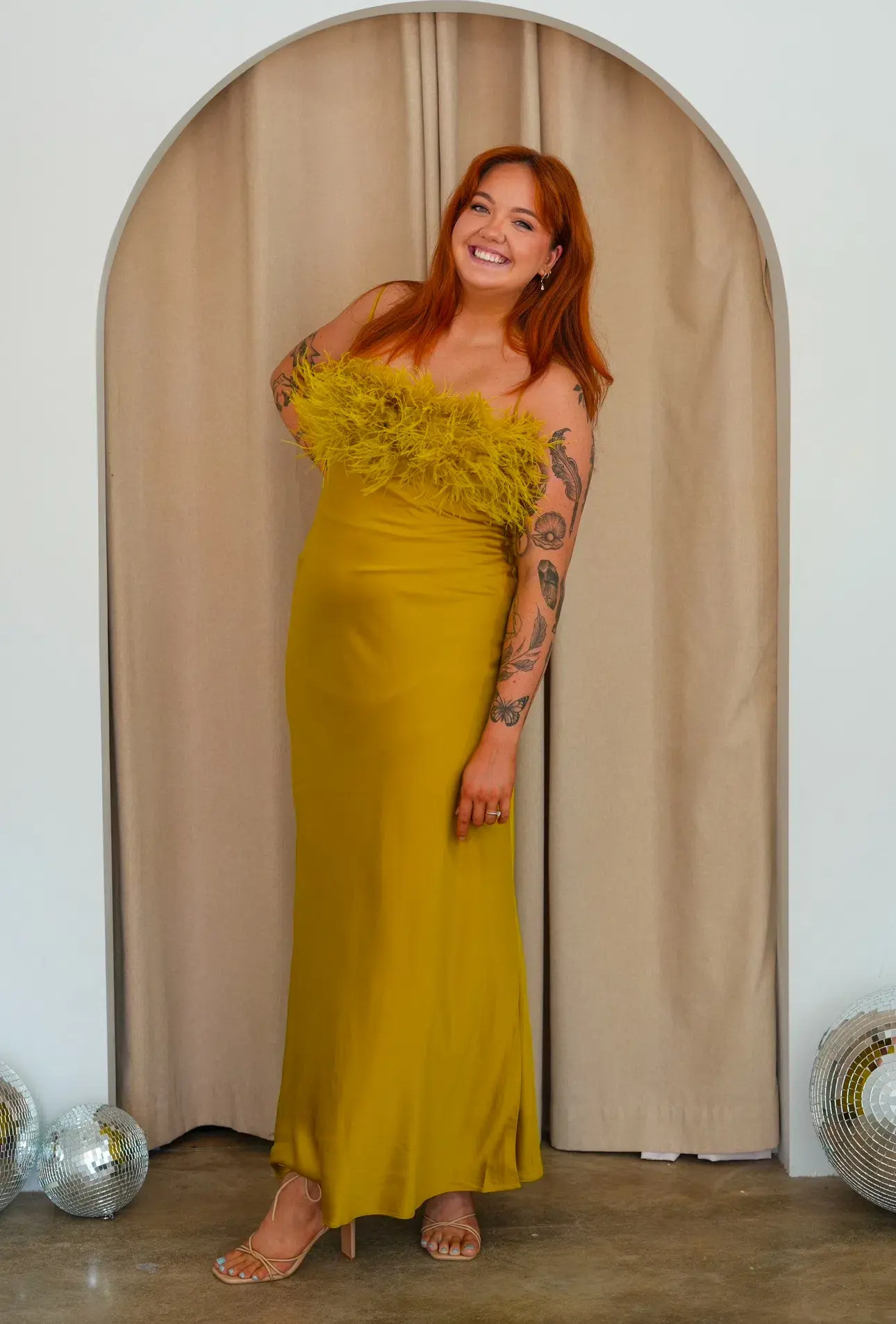 House of CB Renee Maxi Dress Chartreuse Size 12 - Image 2