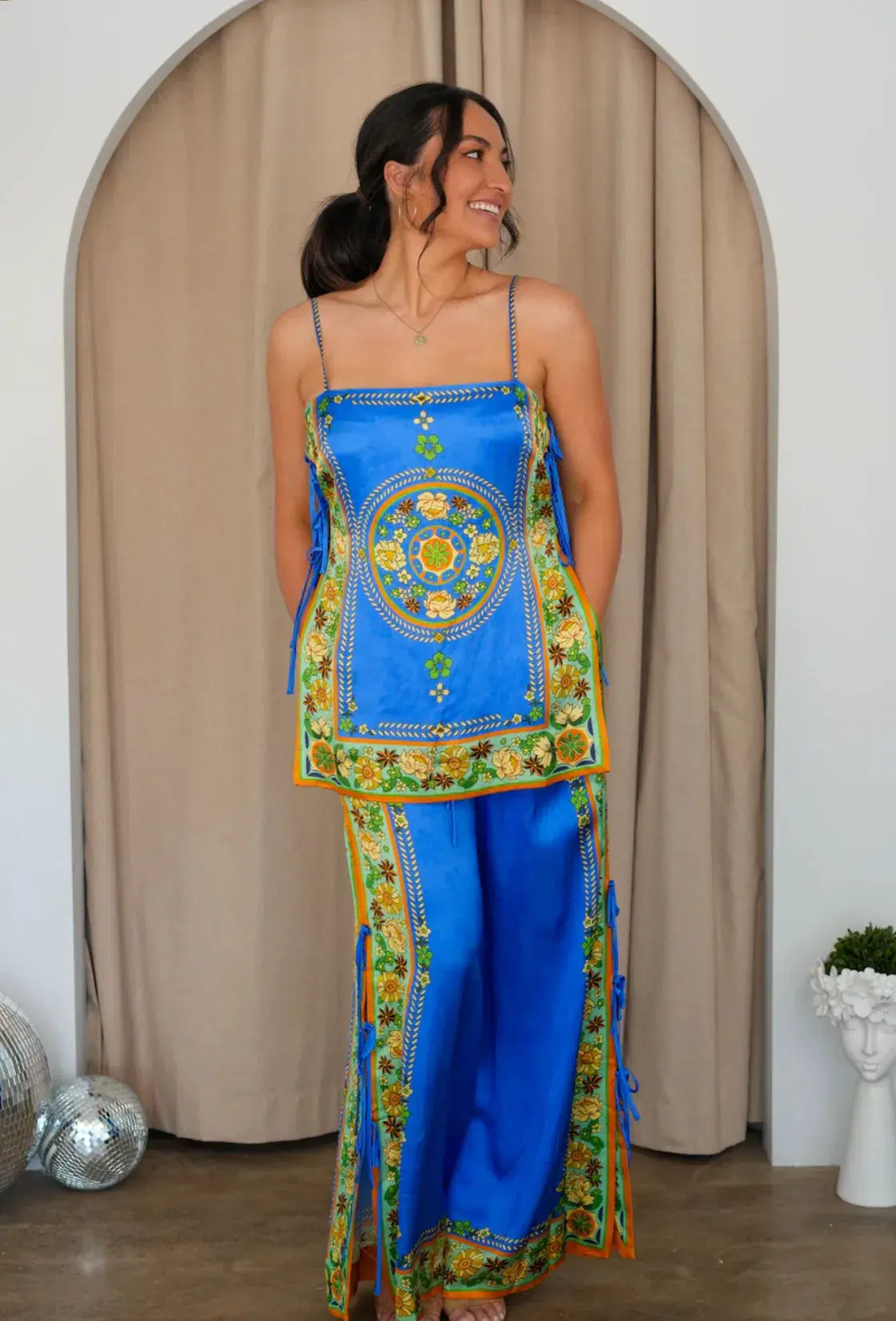 Alemais Linda Top and Pants Set Floral Size 12 - Image 2