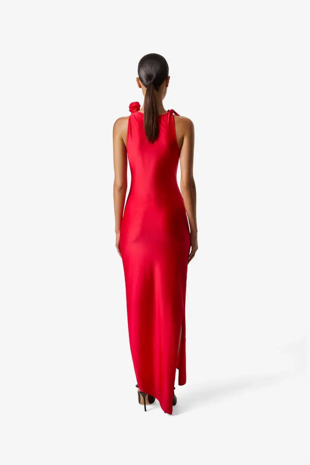 Coperni Asymmetric Flower Gown Red Size S / AU 8 - Image 3