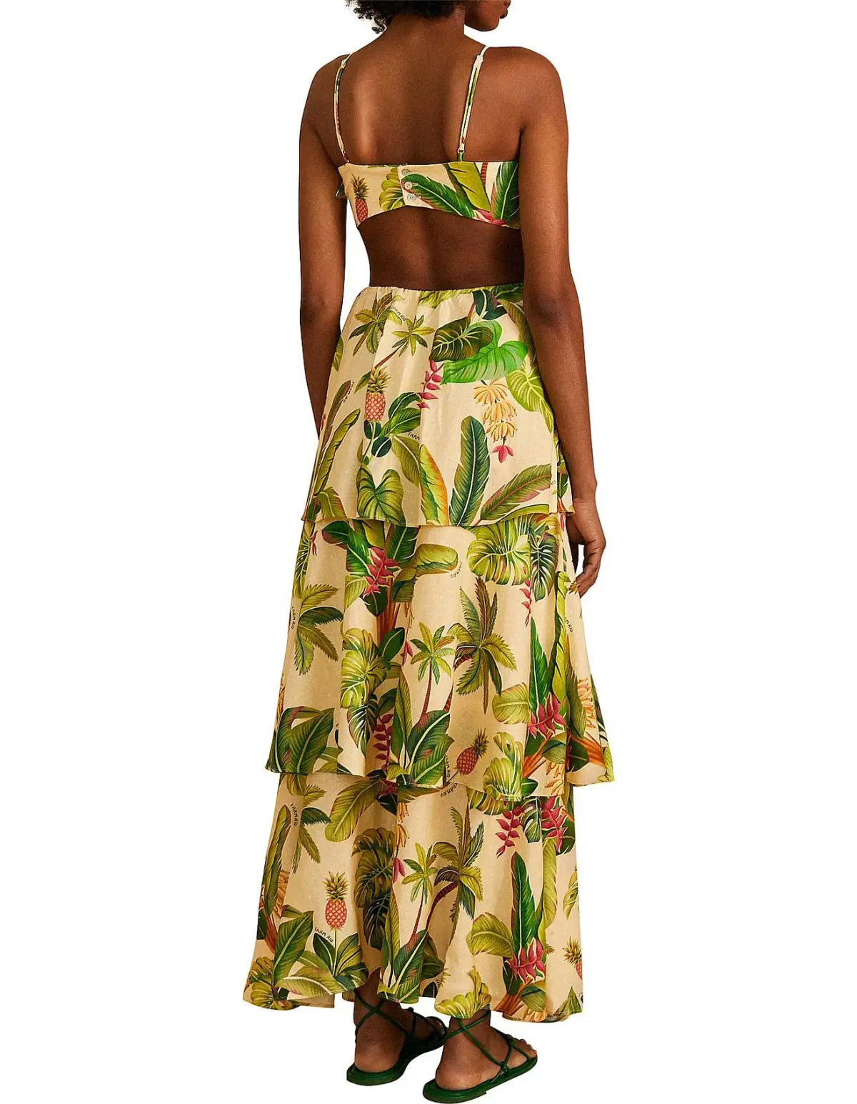 Farm Rio Fruit Forest Maxi Dress Sand/Print Size M / AU 10 - Image 3