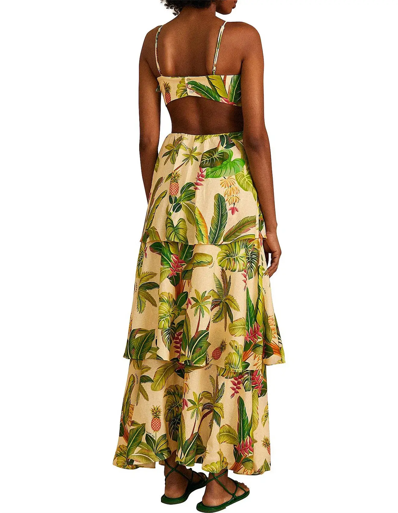 Farm Rio Fruit Forest Maxi Dress Sand/Print Size M / AU 10 - Image 3