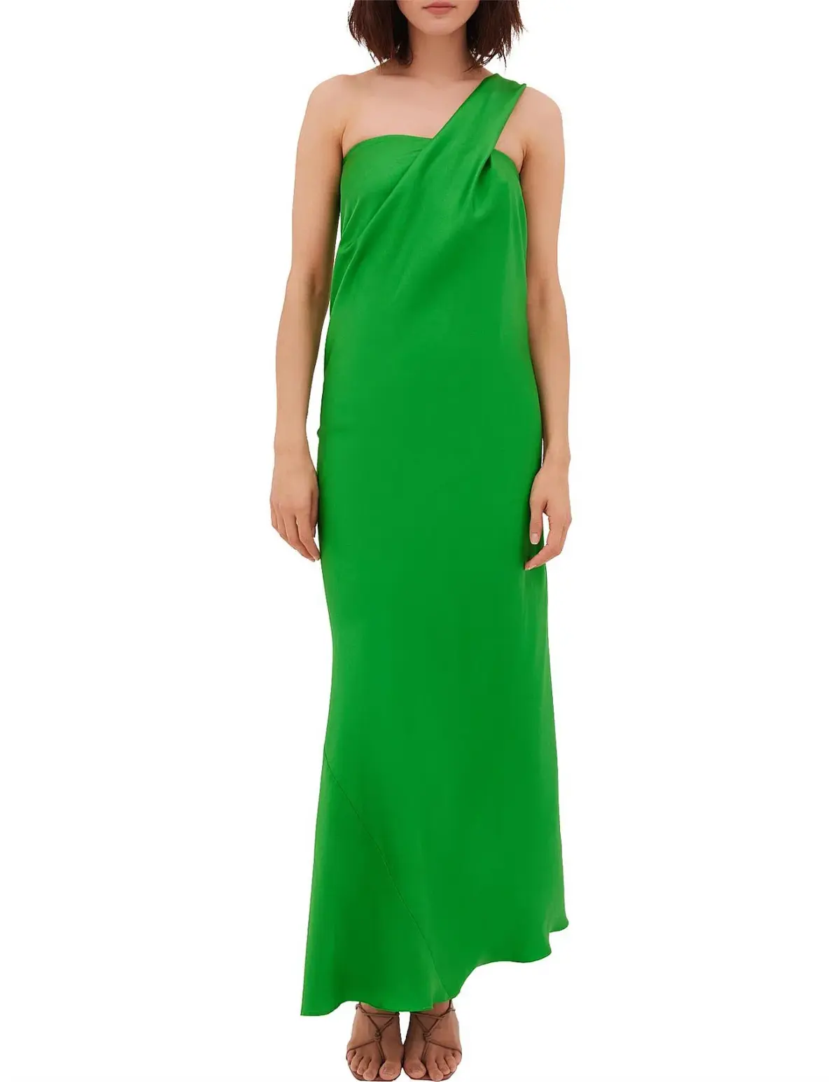 Bianca Spender Vice Silk Gown in Apple Green Size 1 / AU 8 - Image 2