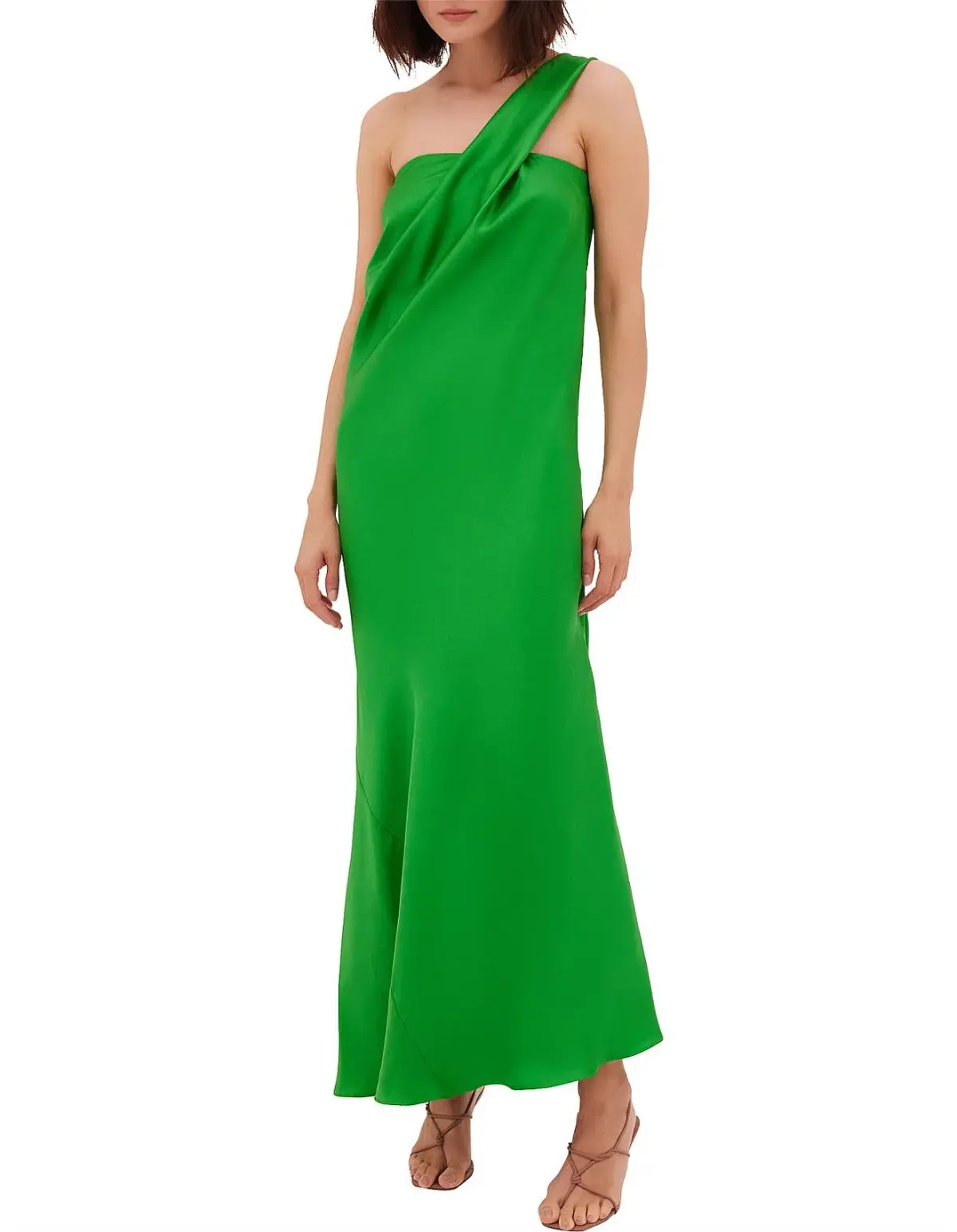Bianca Spender Vice Silk Gown in Apple Green Size 1 / AU 8 - Image 1