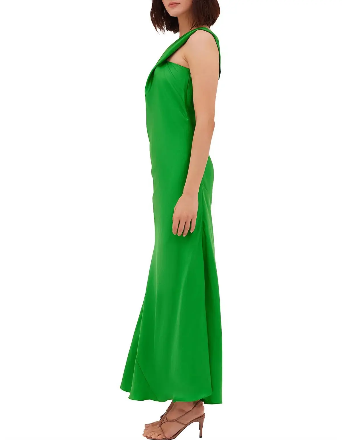 Bianca Spender Vice Silk Gown in Apple Green Size 1 / AU 8 - Image 5