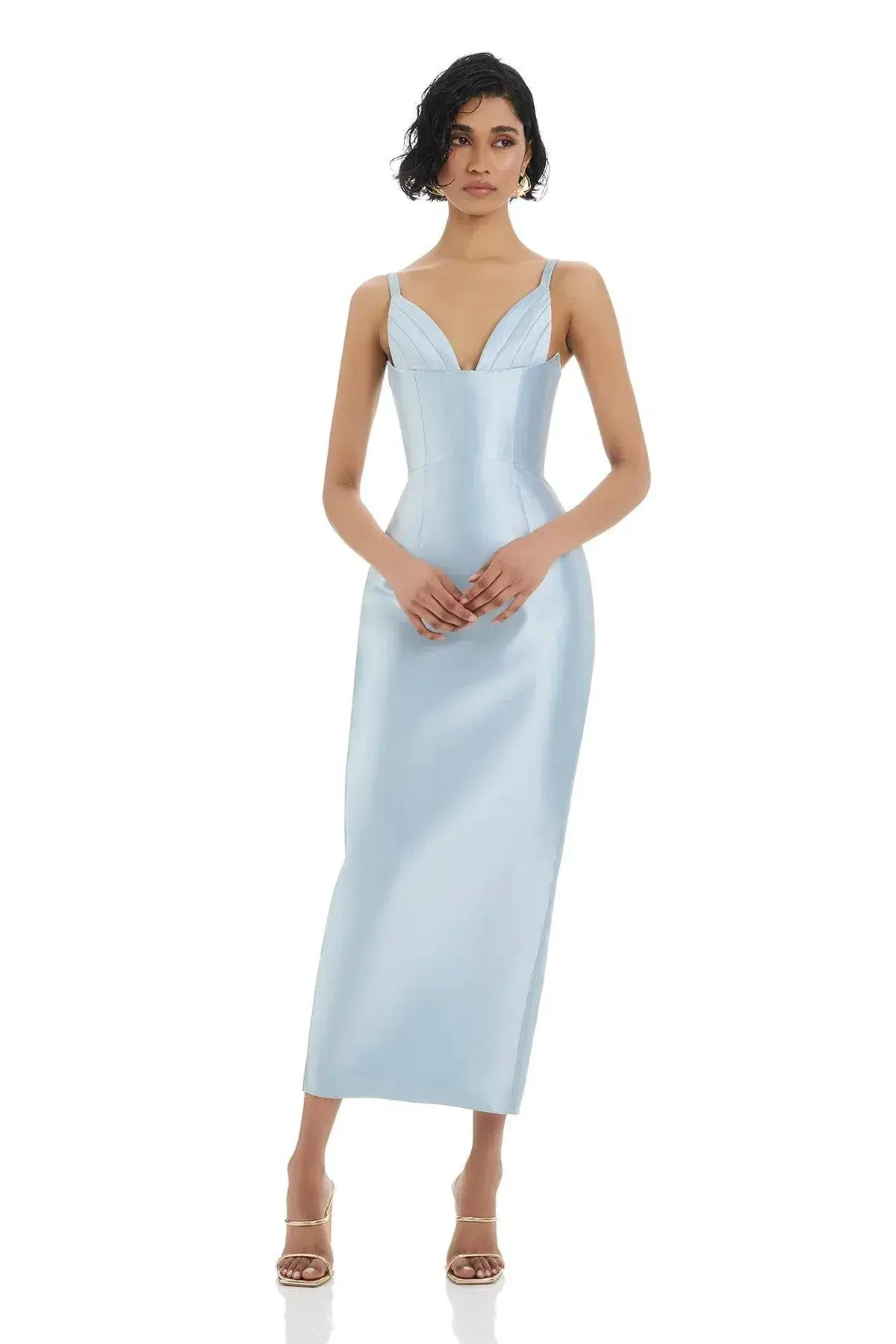 Eliya the Label Annalise Midi Dress Blue Size 10 - Image 4