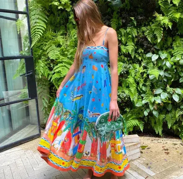 Alemais All Aboard Midi Sundress Multi Size 8 - Image 3