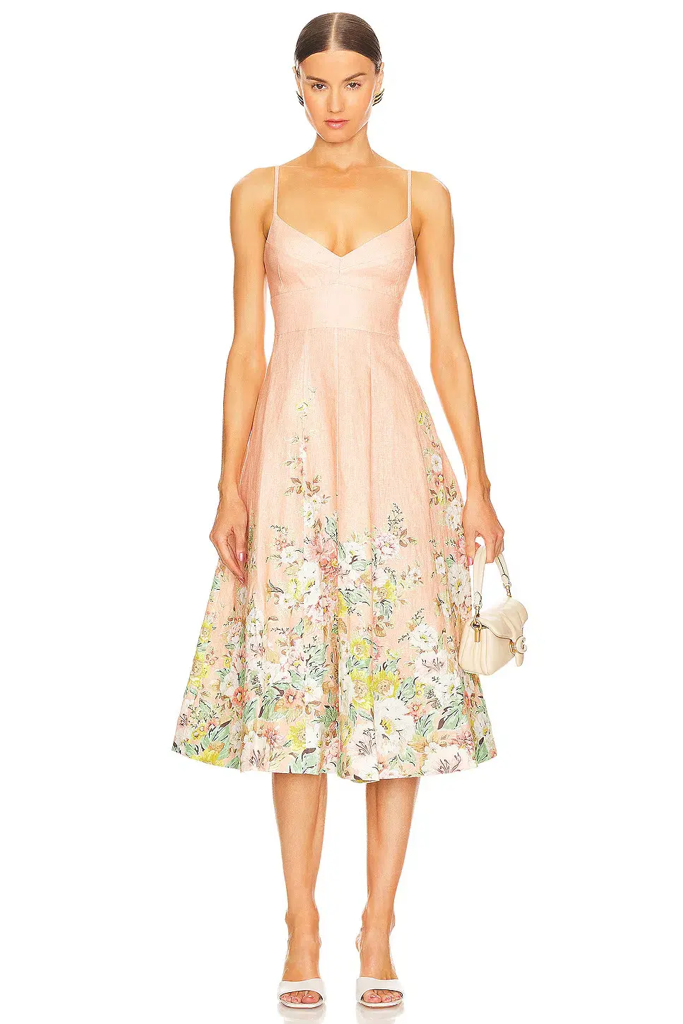 Zimmermann Matchmaker Picnic Dress in Buff & Coral Floral Size 3 / AU 14 - Image 4