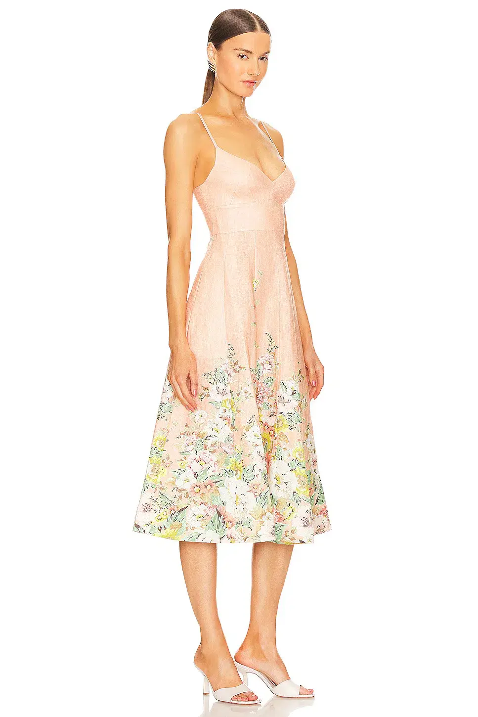 Zimmermann Matchmaker Picnic Dress in Buff & Coral Floral Size 3 / AU 14 - Image 5
