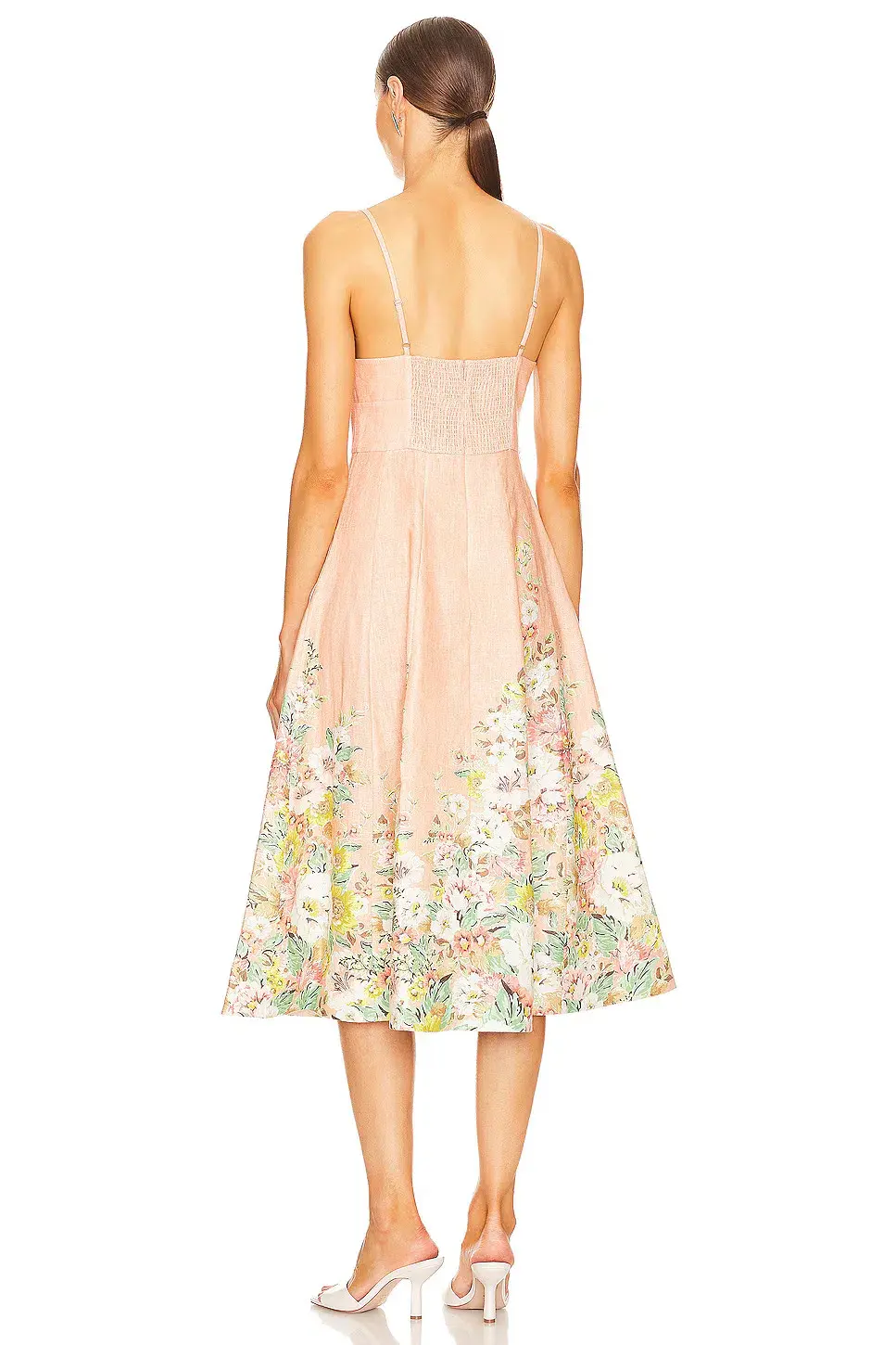 Zimmermann Matchmaker Picnic Dress in Buff & Coral Floral Size 3 / AU 14 - Image 6