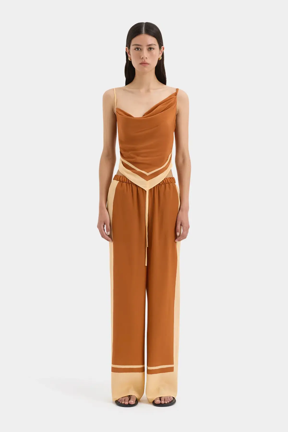 Sir the Label Soma Scarf Cami Size 1/Au 8 and Pant Set Rust Size 0/Au 6 - Image 1