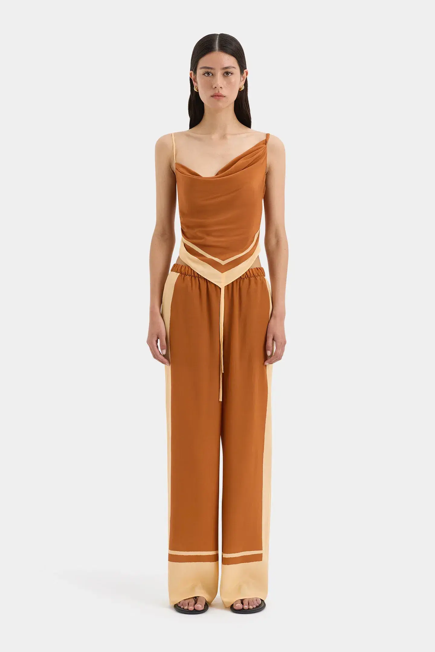 Sir the Label Soma Scarf Cami Size 1/Au 8 and Pant Set Rust Size 0/Au 6 - Image 1