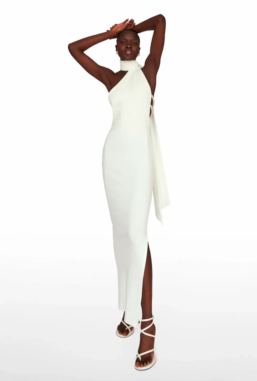 Khanums Kara Dress White Pearls Size 6  - Image 1