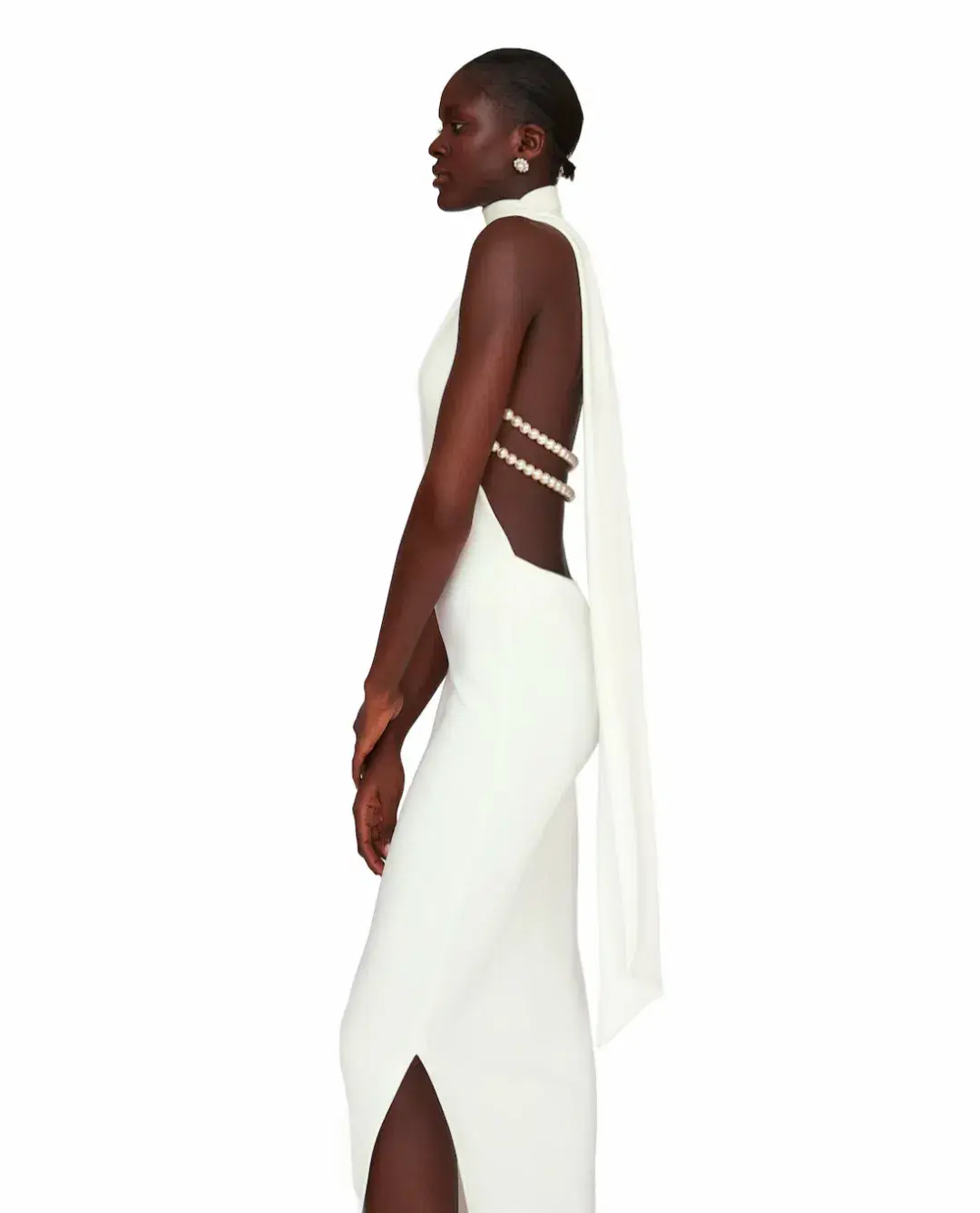 Khanums Kara Dress White Pearls Size 6  - Image 3