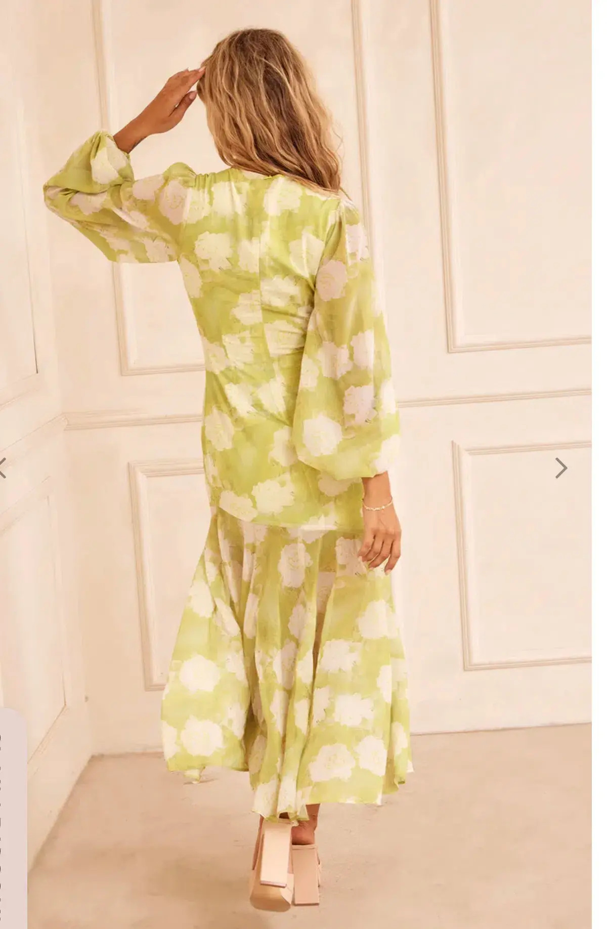 Sage & Paige Formation Midi Dress Lime - Image 3
