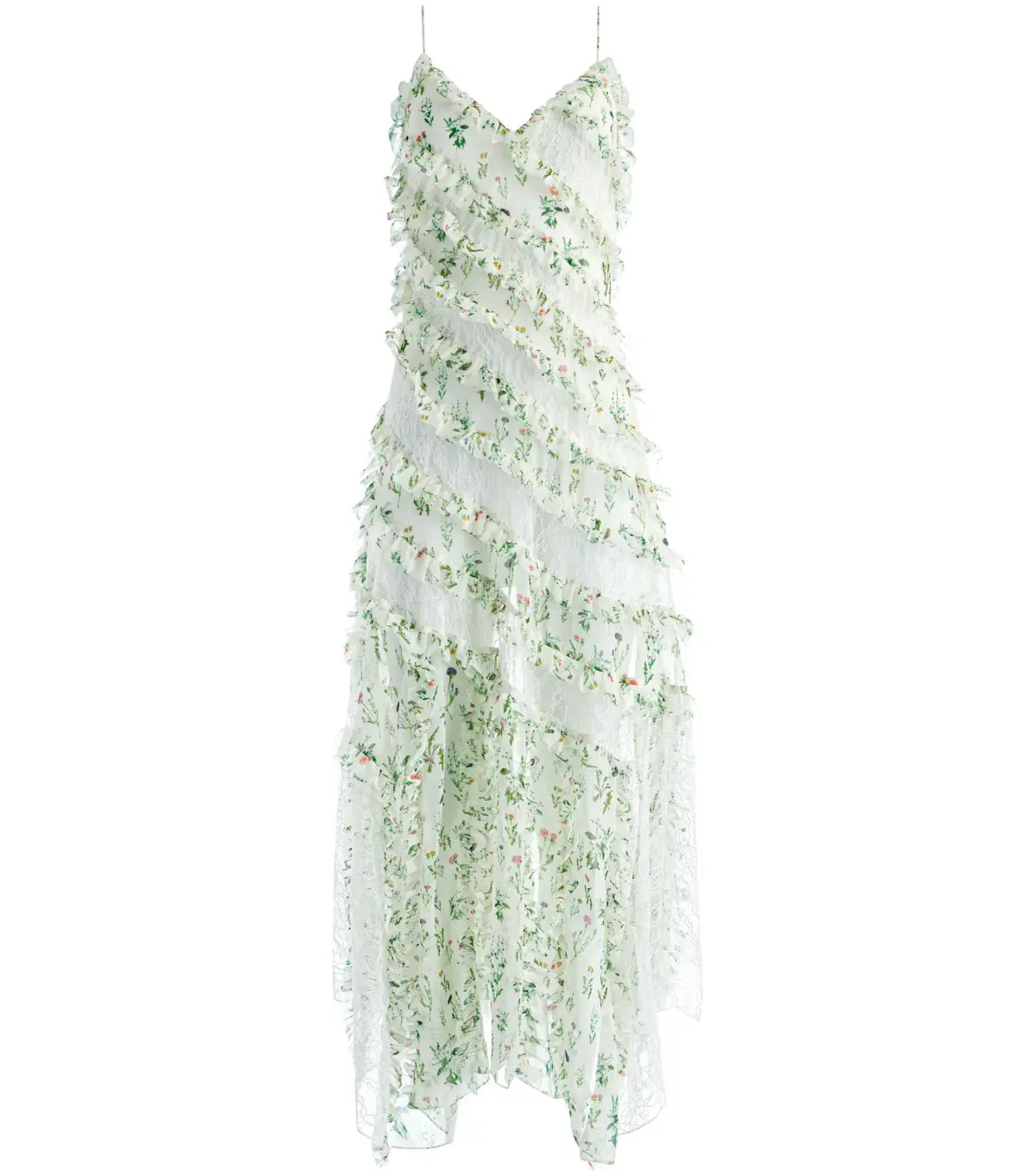 Alice + Olivia Sondra Ruffled Maxi Dress Floral Size AU 10 - Image 6