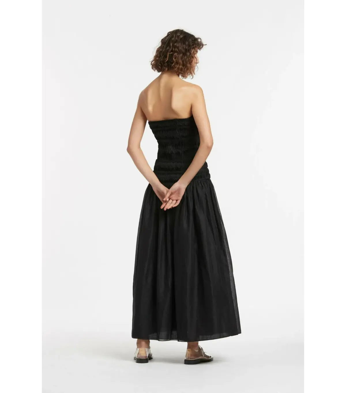 Sir The Label Xanthe Strapless Midi Dress in Black Size 3 / AU 12 - Image 3