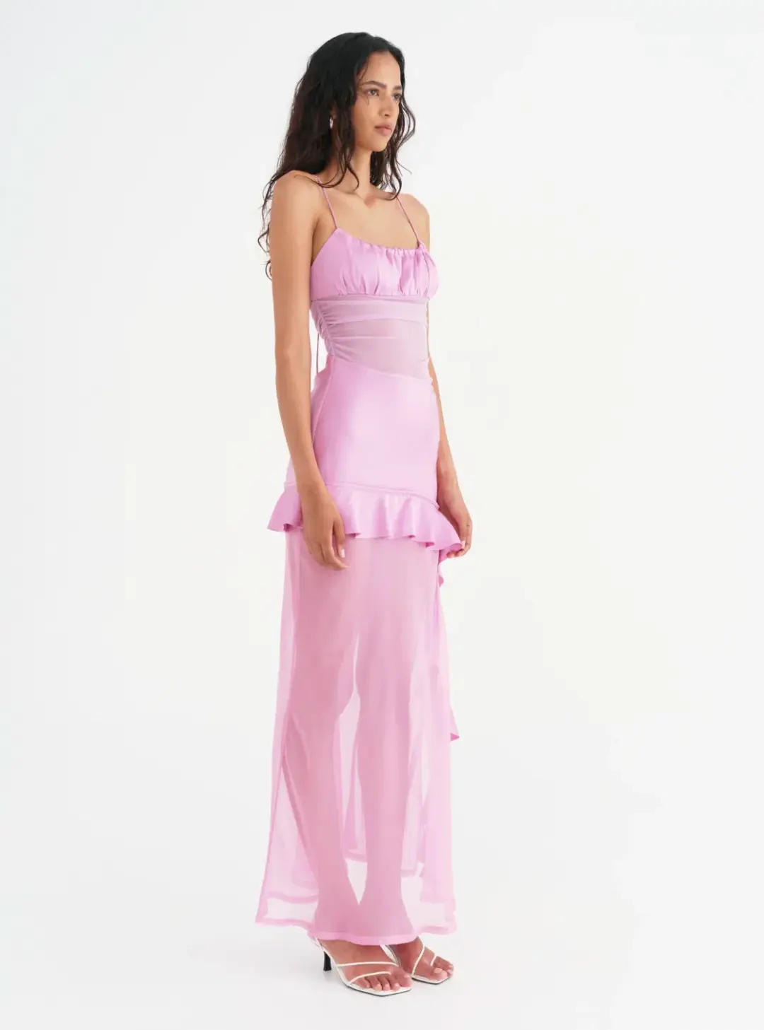 Benni Delilah Maxi Dress in Bubblegum Size S / AU 8 for rent on The Volte - main image
