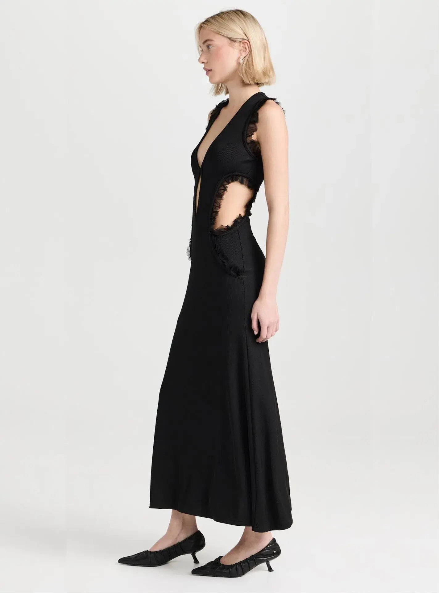 Christopher Esber Carina Plunge Dress Black Size 10 - Image 2