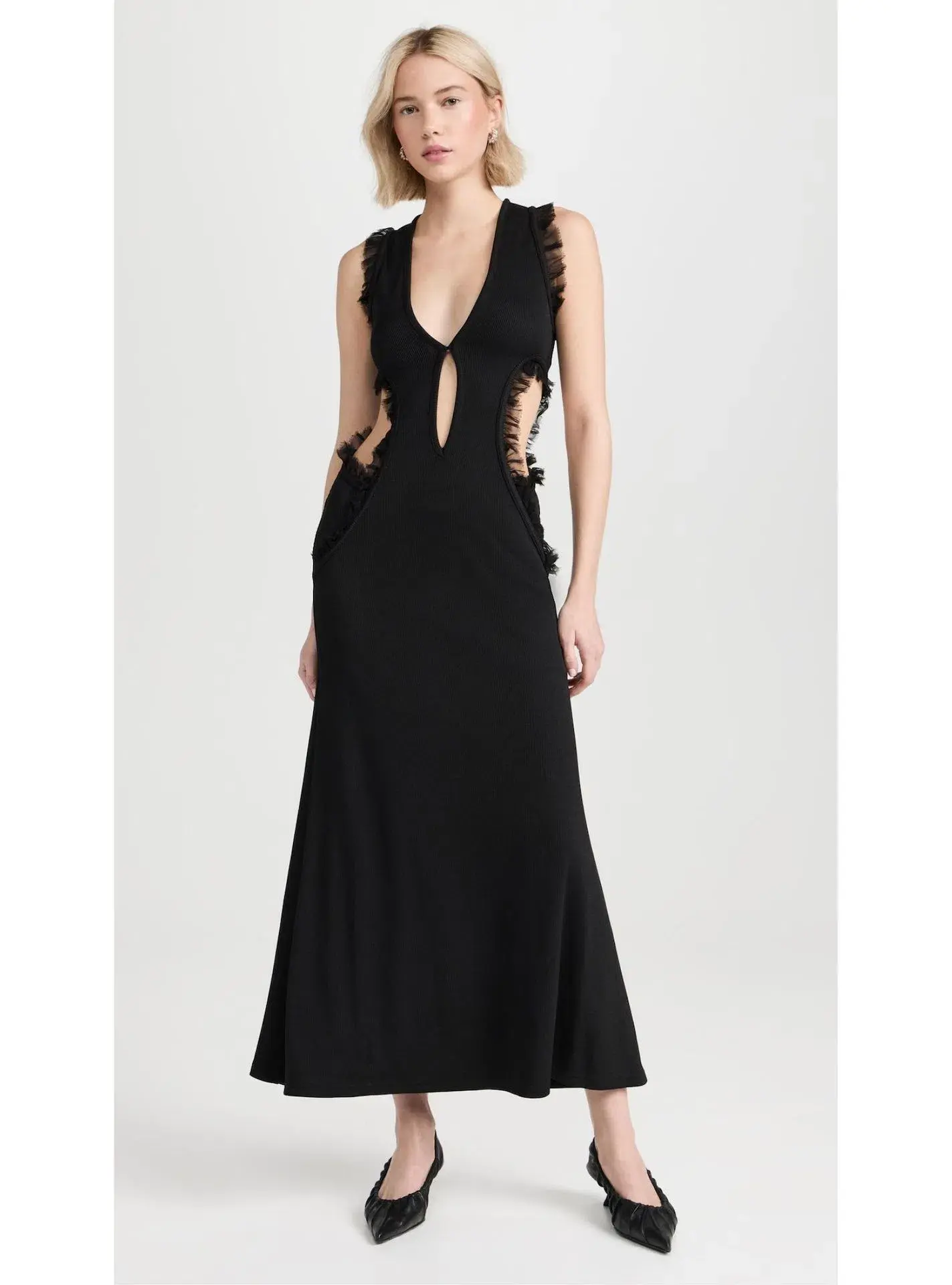 Christopher Esber Carina Plunge Dress Black Size 10 - Image 6