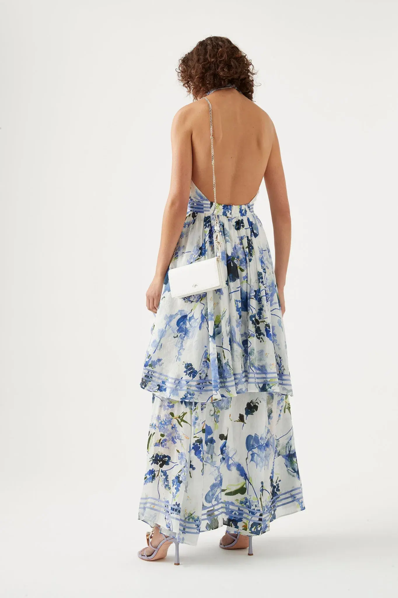 Aje Sienna Maxi Dress Lavenders of Provence Print Size 10 - Image 3