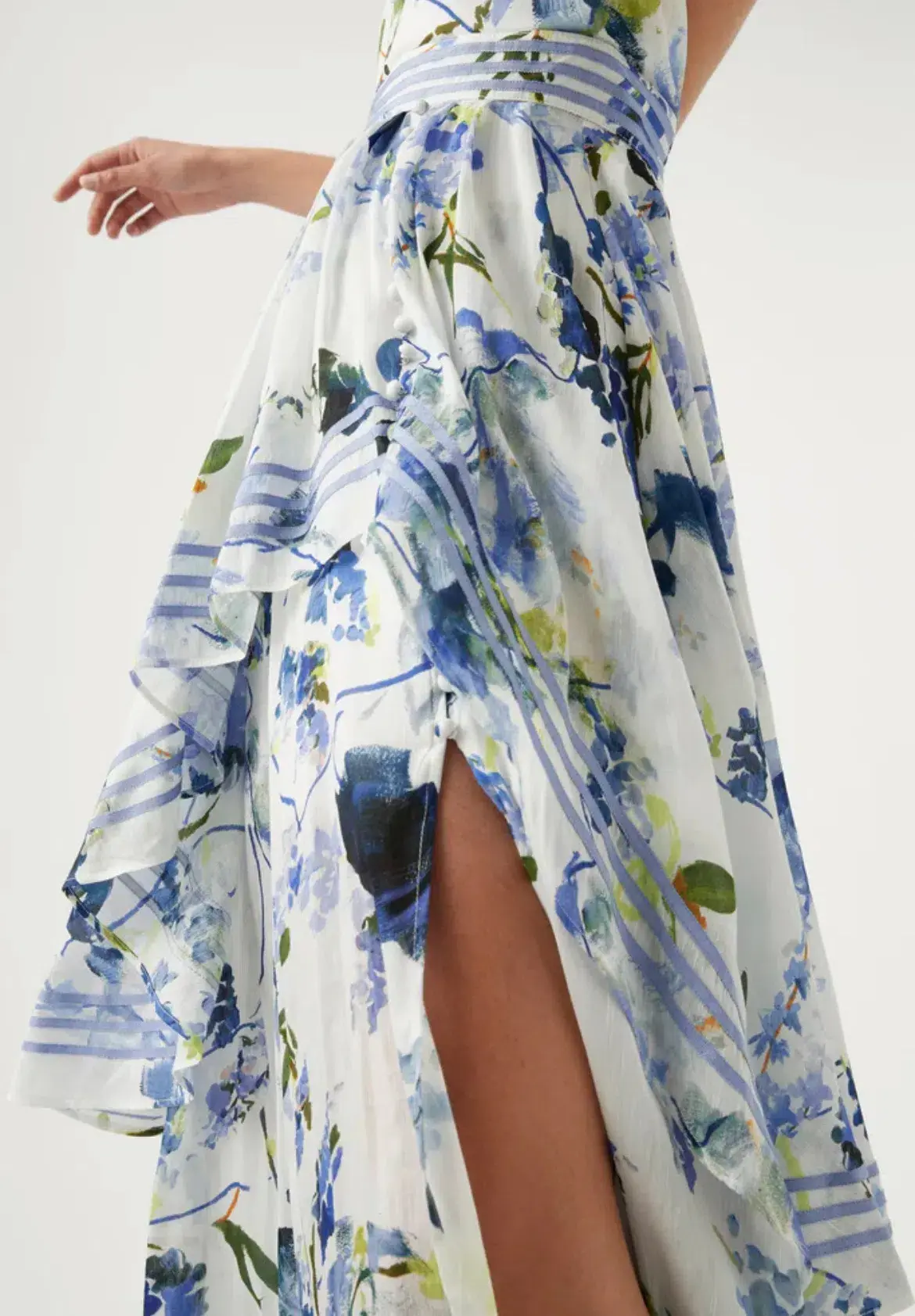 Aje Sienna Maxi Dress Lavenders of Provence Print Size 10 - Image 4