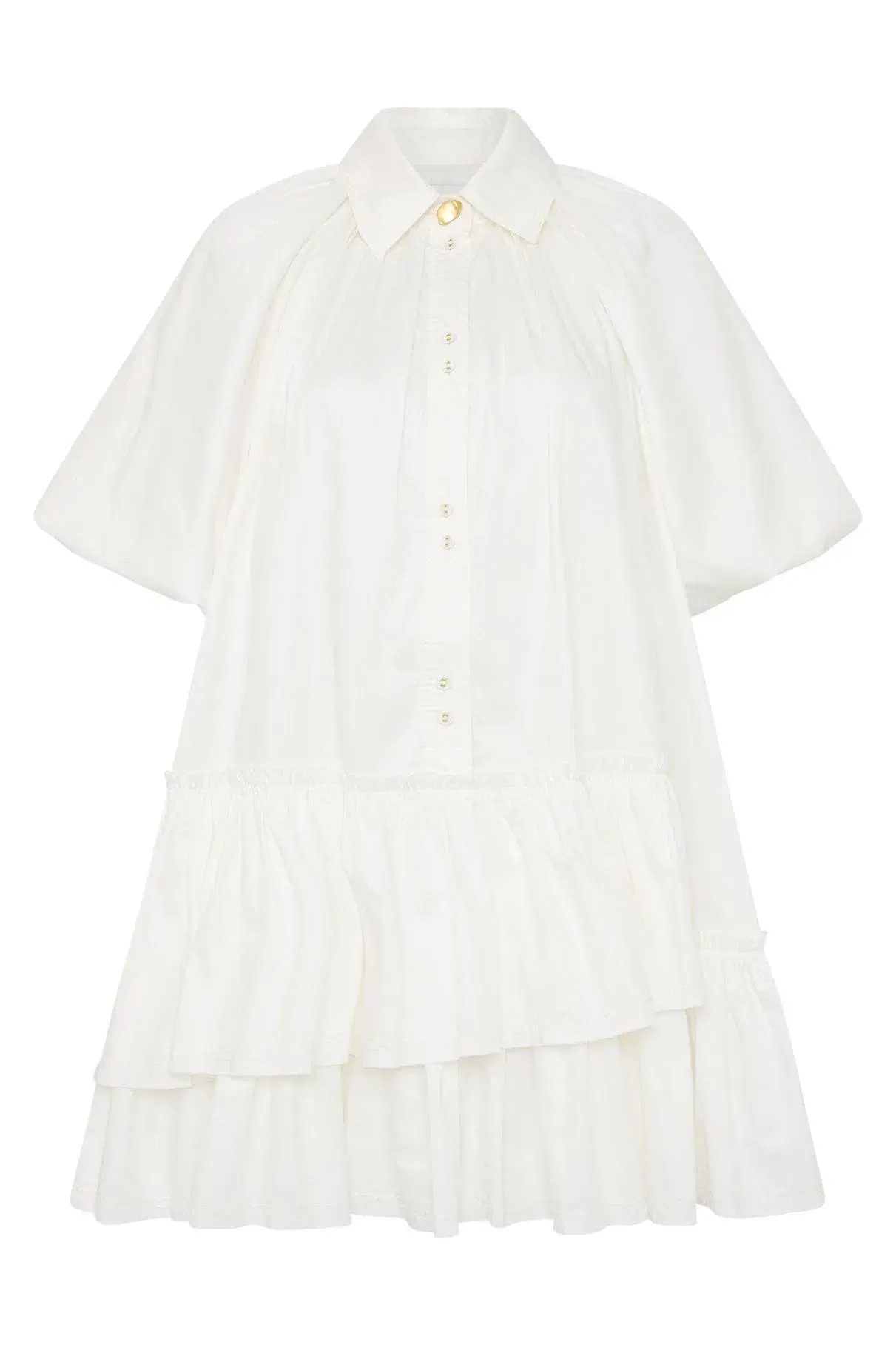 Aje Ambience Smock Mini Dress Ivory Size 6 - Image 5