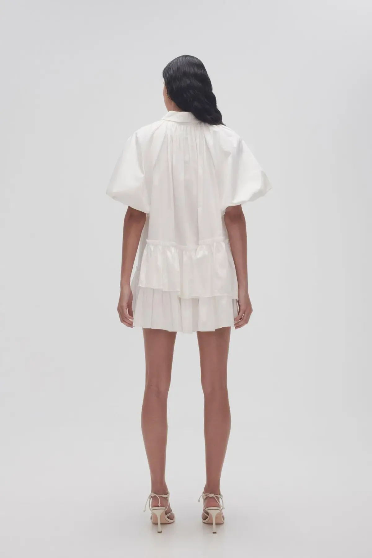 Aje Ambience Smock Mini Dress Ivory Size 6 - Image 3