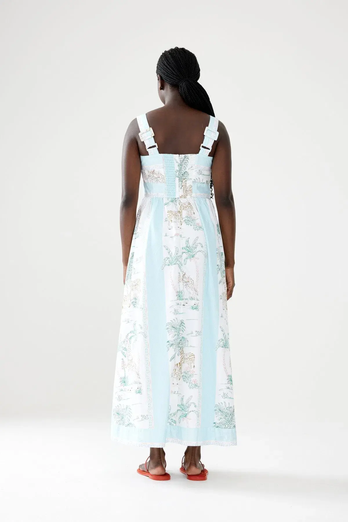 Binny Lake Malawi Midi Dress Print Size 8 - Image 3