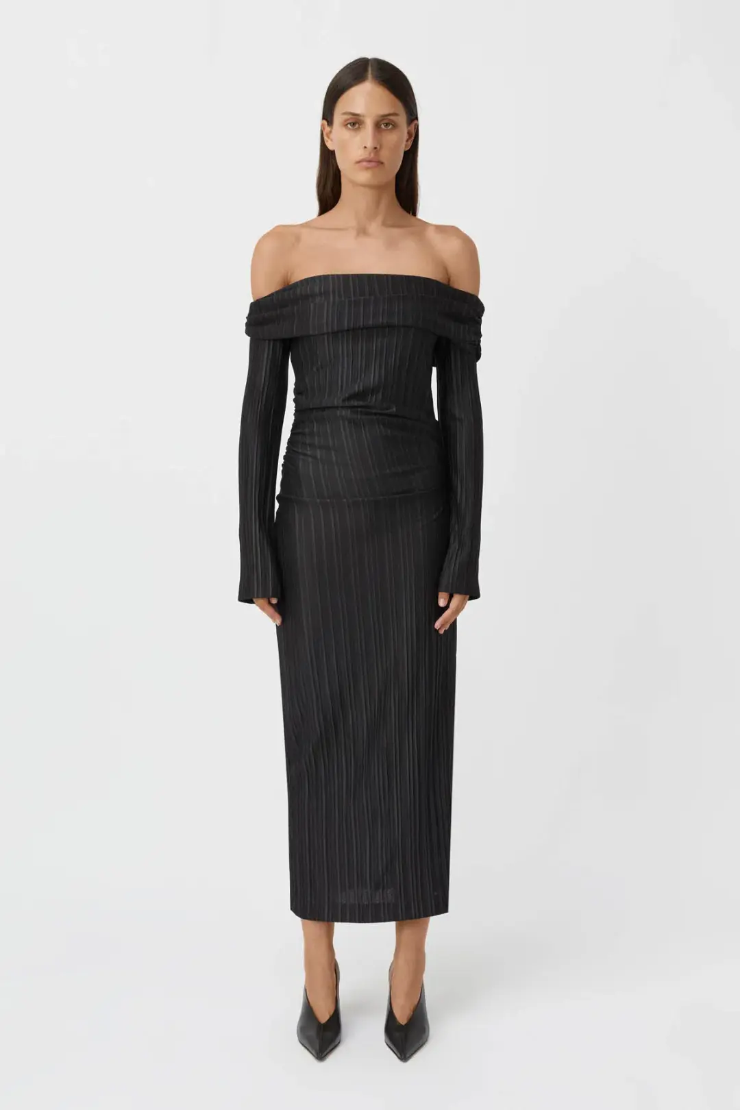 Camilla and Marc Shaw Midi Dress Black Size 12 for rent on The Volte - main image