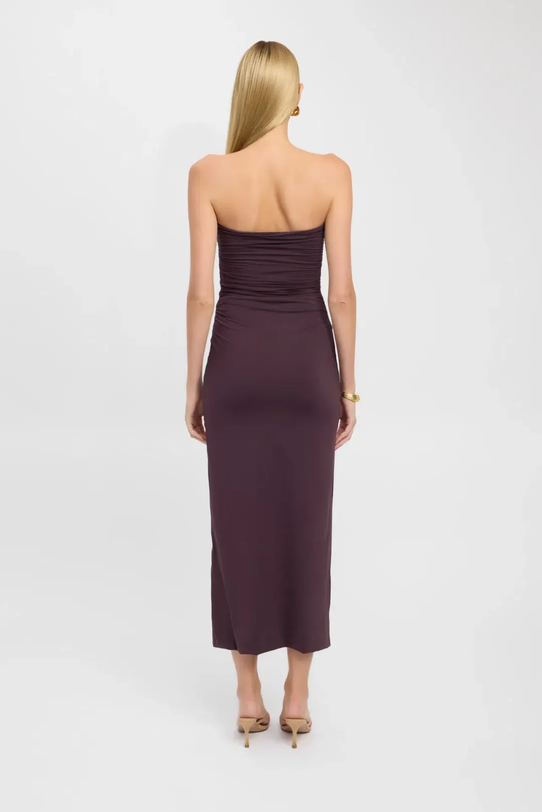 Kookai Tayla Trim Dress Cocoa Size 10 for rent on The Volte - main image