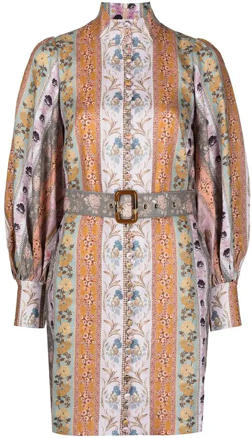 Zimmermann Luminous Mixed Ribbon Mini Dress Floral Size 0P/ AU 6 / US 2 - Image 5