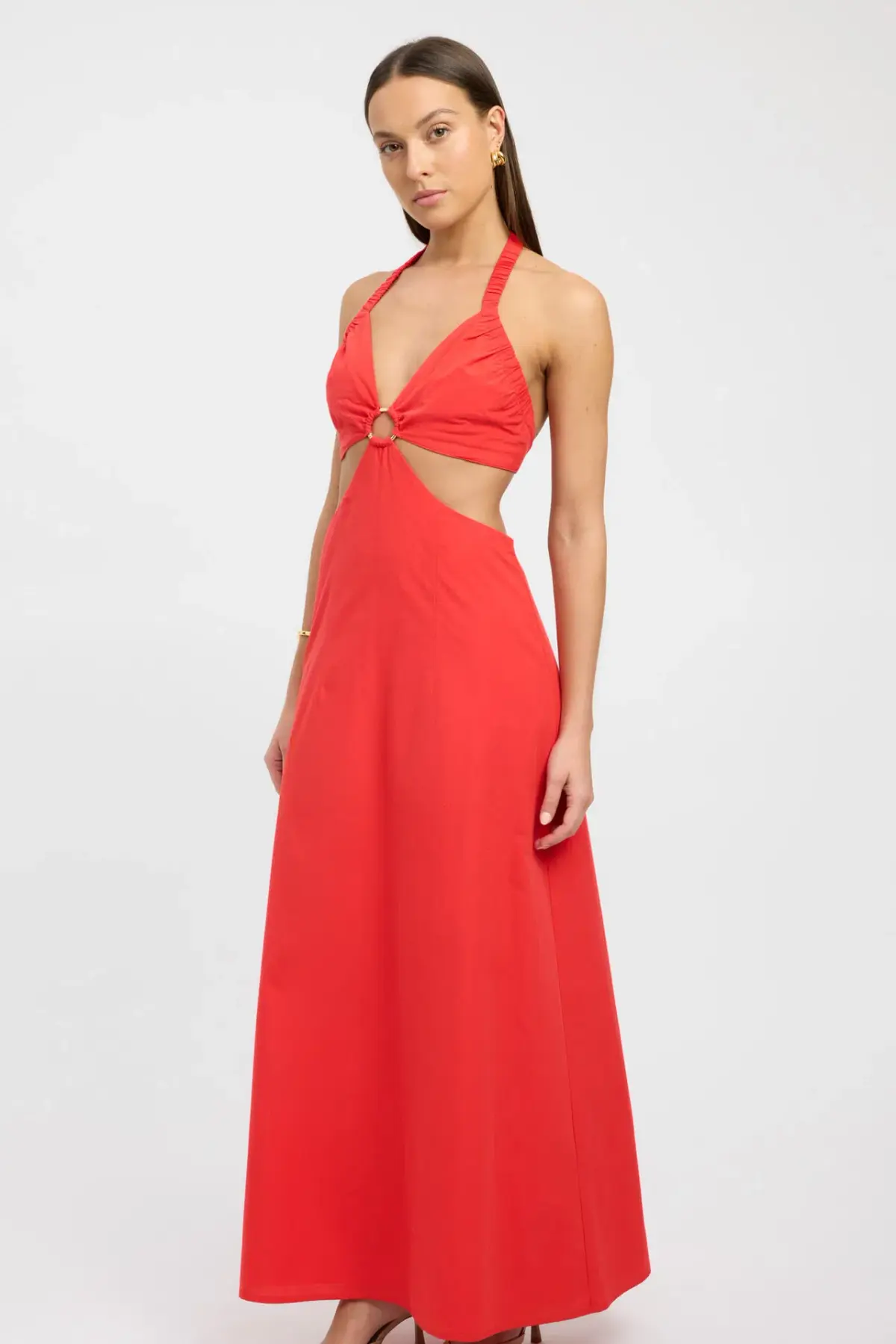 Kookai Romeo Ring Maxi Dress in Strawberry Red Size 8 - Image 2