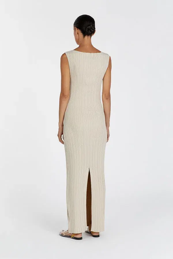 Dissh Sienna Knit Midi Dress Stone Size S / AU 8 - Image 3