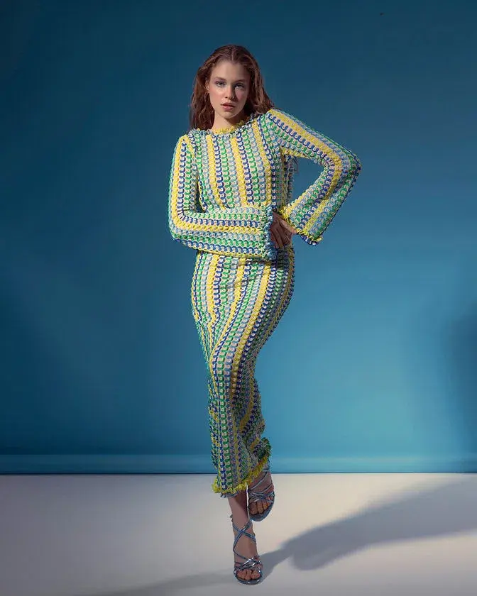 Lamperos Atelier Perseus Maxi Dress Multi One Size for rent on The Volte - main image