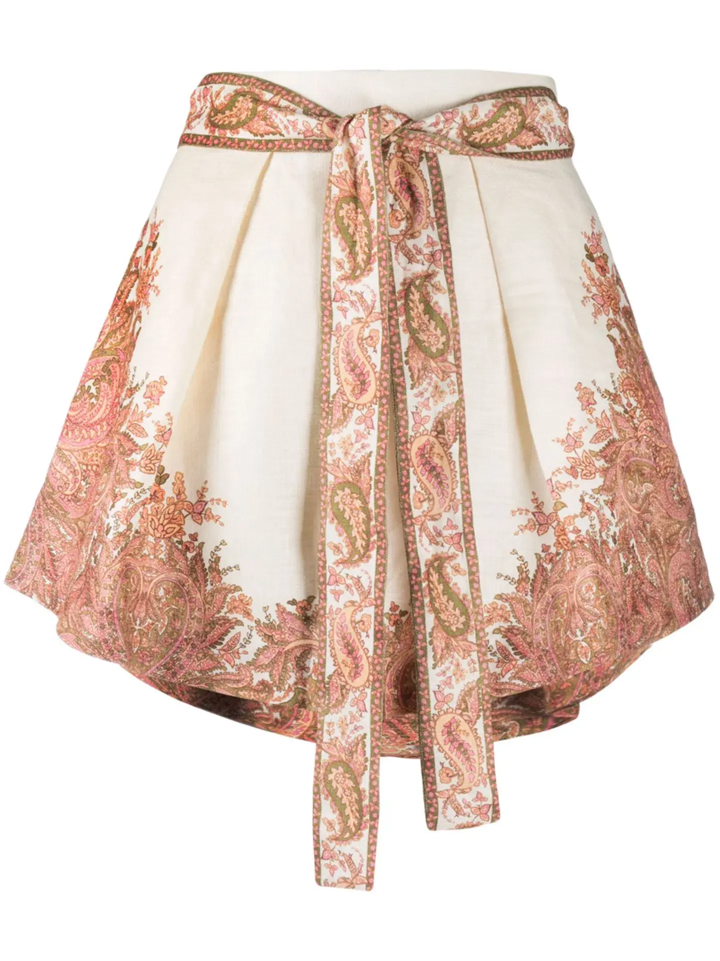 Zimmermann Brighton Tuck Shorts In Sherbet Paisley Size 1 / AU 10 - Image 5