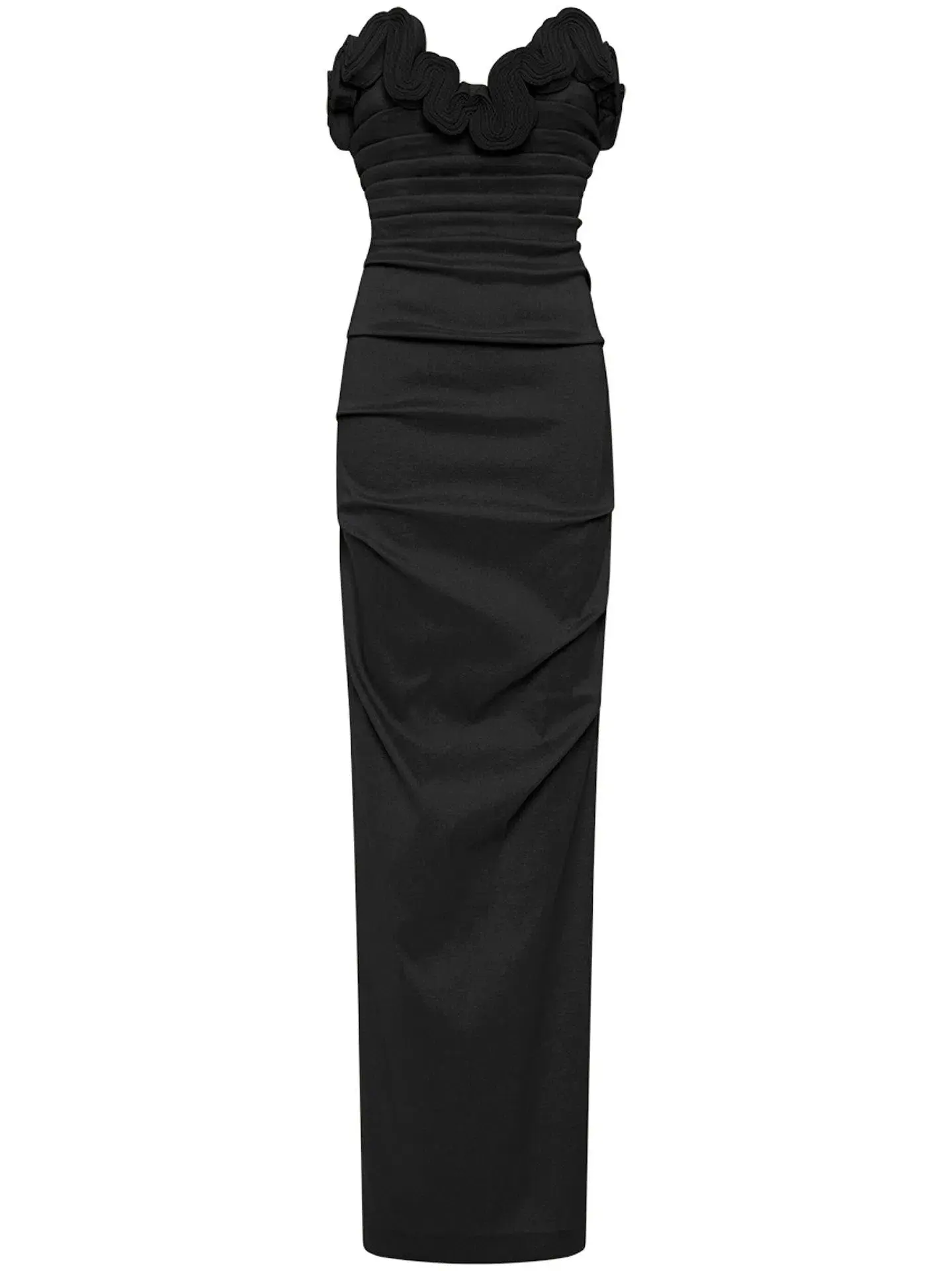 Rachel Gilbert Ren Floor Length Gown in Black Size 0 / AU 6 - Image 1
