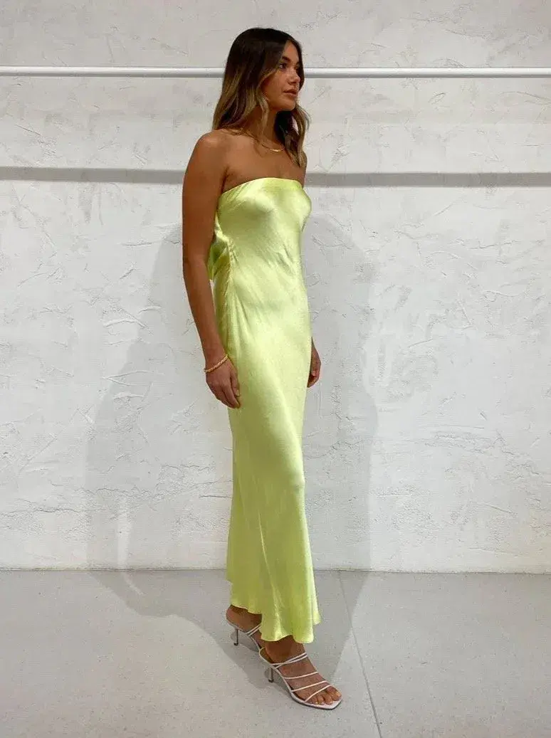 Bec & Bridge Citrus Sweetie Strapless Dress Citrus Size 8 - Image 3